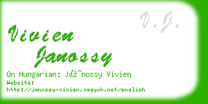 vivien janossy business card